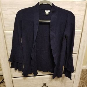 JCrew ruffle cardigan